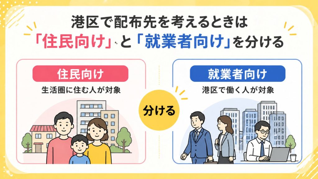 「住民向け」と「就業者向け」を分ける