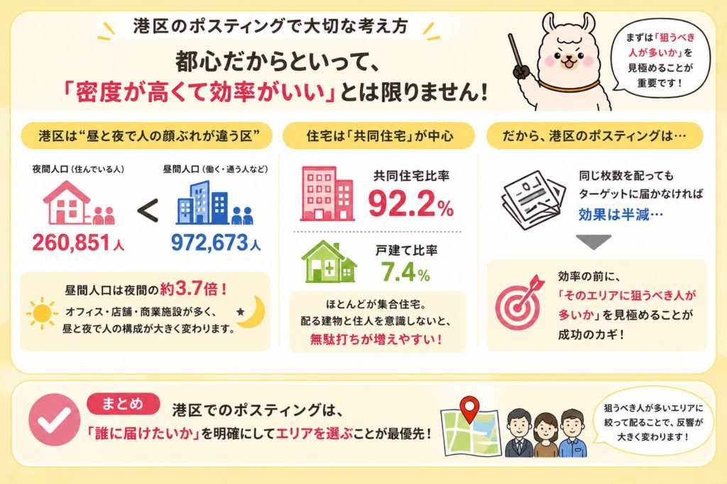 港区のポスティングで大切な考え方