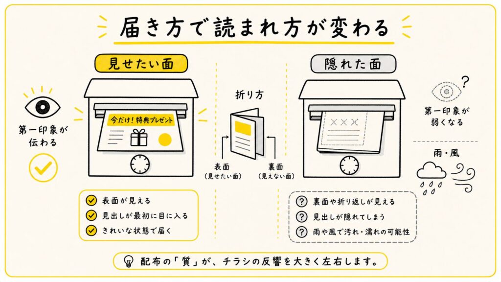 届き方で読まれ方が変わる