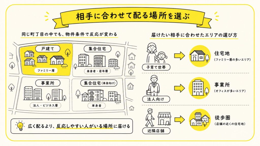 届けたい相手に合わせて物件条件を調整する