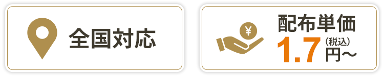 全国対応 配布単価1.7円～（税込）